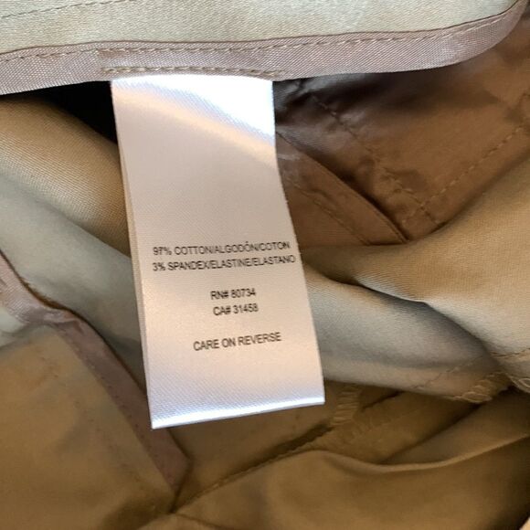 BCBGMAXAZRIA tan slim flare pants The Tuxedo Denise fit Size 6 NWT - Picture 9 of 10